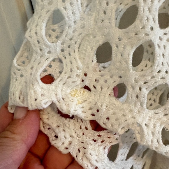 Ruby Rd. Petite White Crochet Top petite xl in excellent condition - Picture 4 of 9